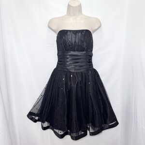 Vintage Gunne Sax Jessica McClintock Tulle Mini Dress Strapless Sz 5 Graduation